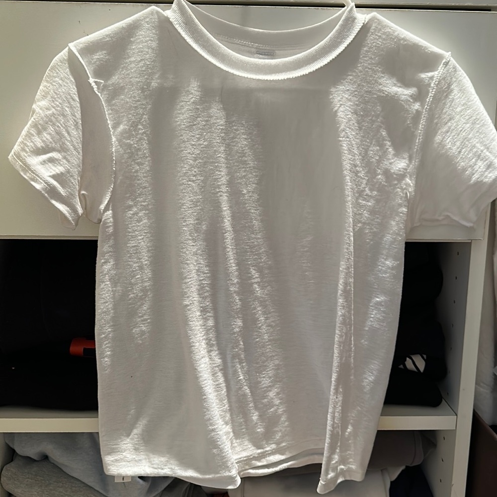 Plain white tee